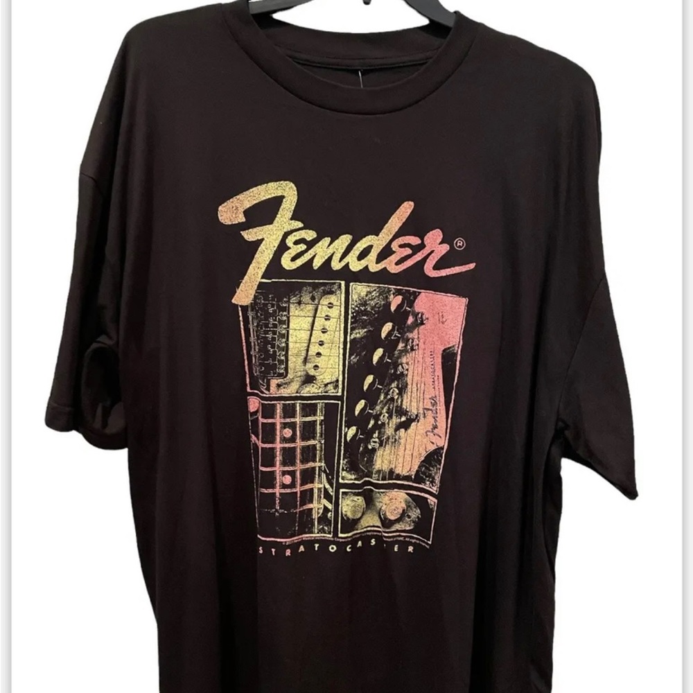 Fender Stratocaster T-shirt Mens 3XL Black New